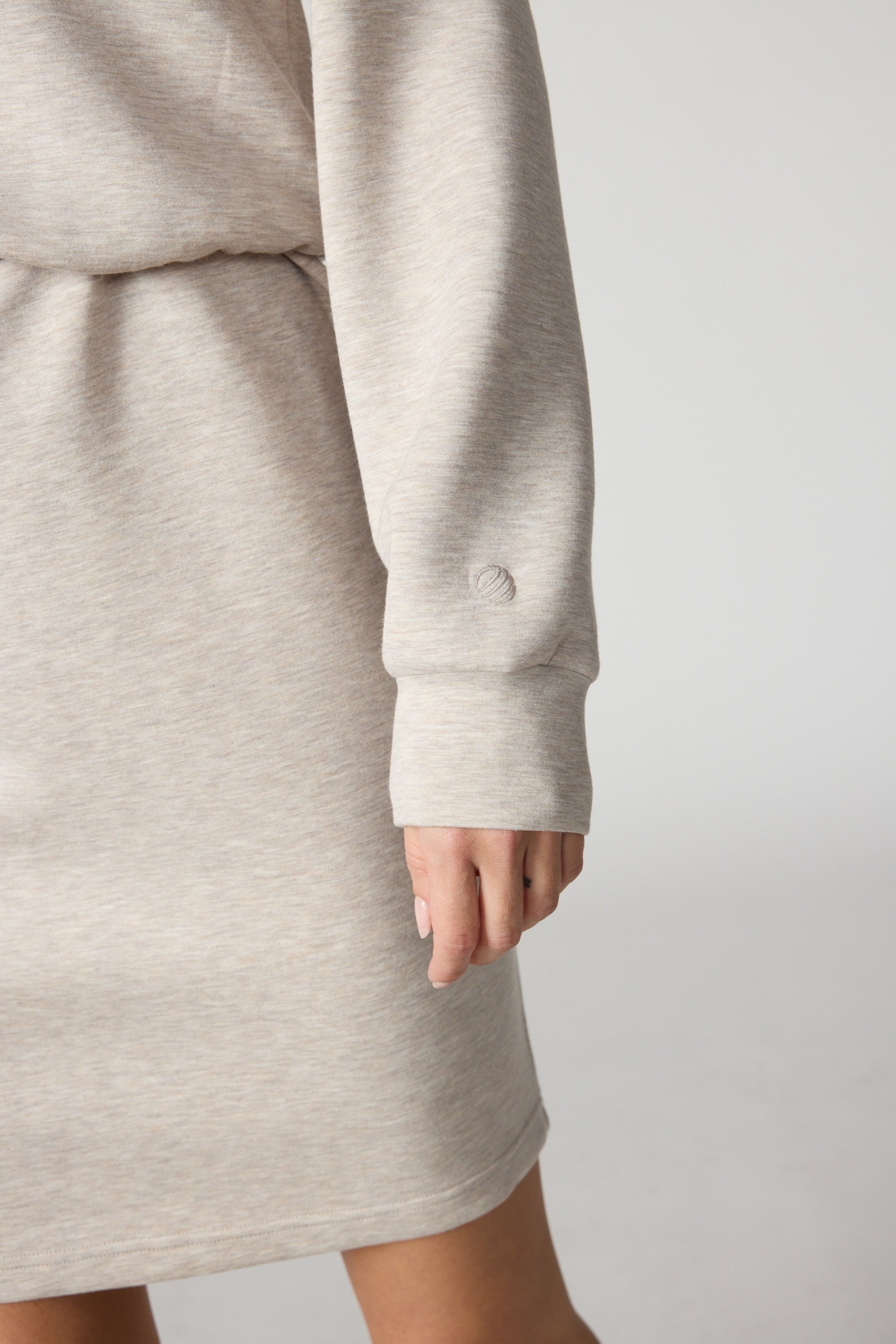 Dreamweave Long Sleeve Dress - Htr Island Fossil