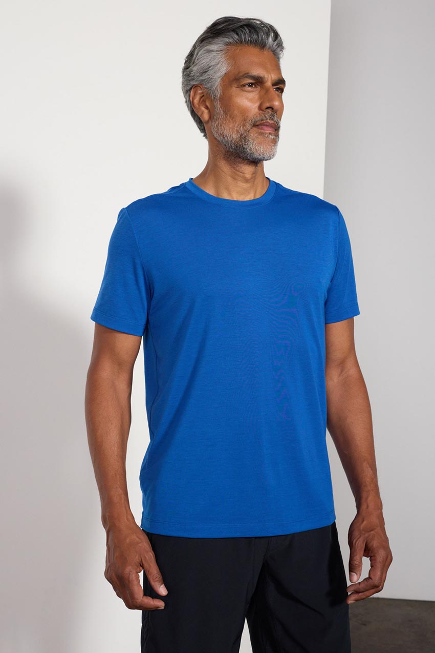 Dynamic Mesh Panel Crew Neck Tee