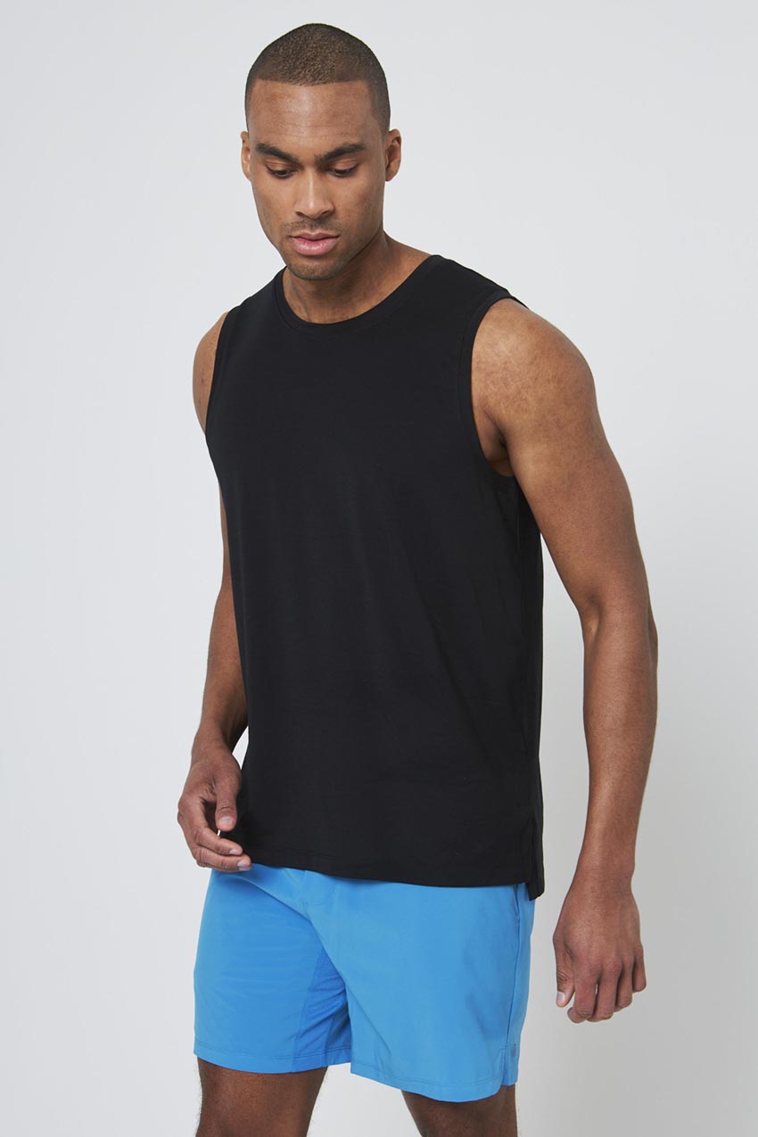 Dynamic Recycled Polyester Stink-Free Tank Top with Slits - Sale