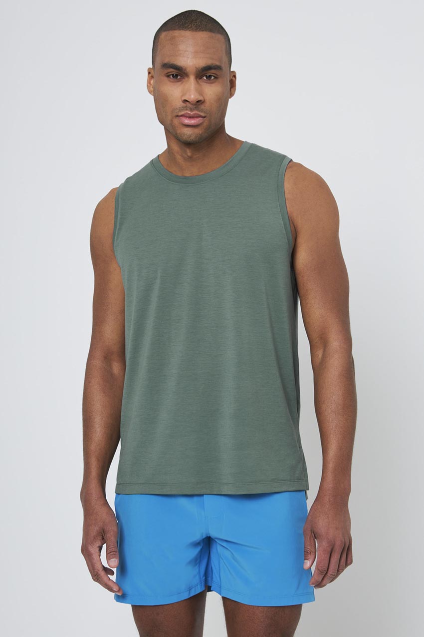 Dynamic Recycled Polyester Stink-Free Tank Top with Slits - Sale