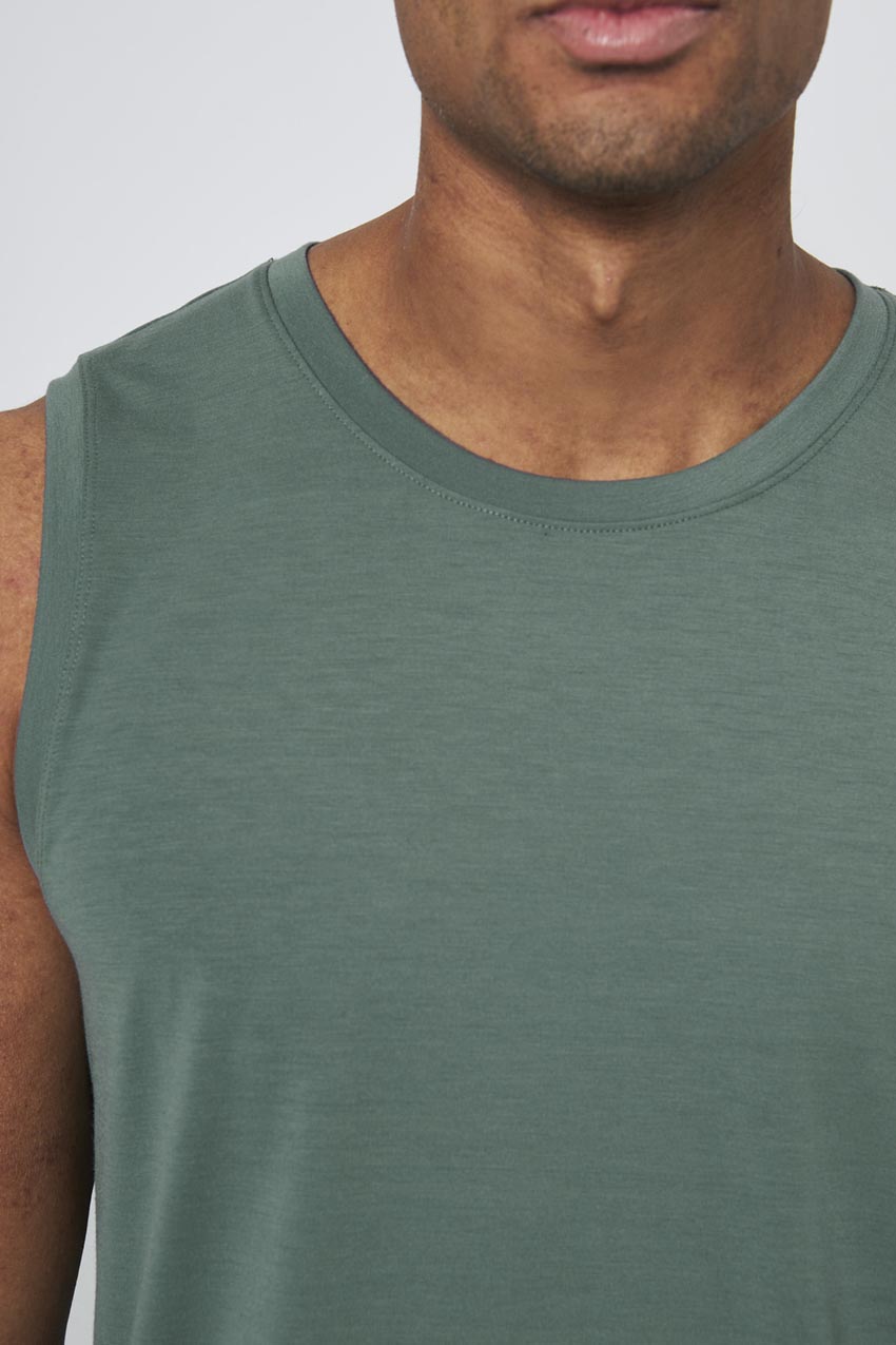 Dynamic Recycled Polyester Stink-Free Tank Top with Slits - Sale