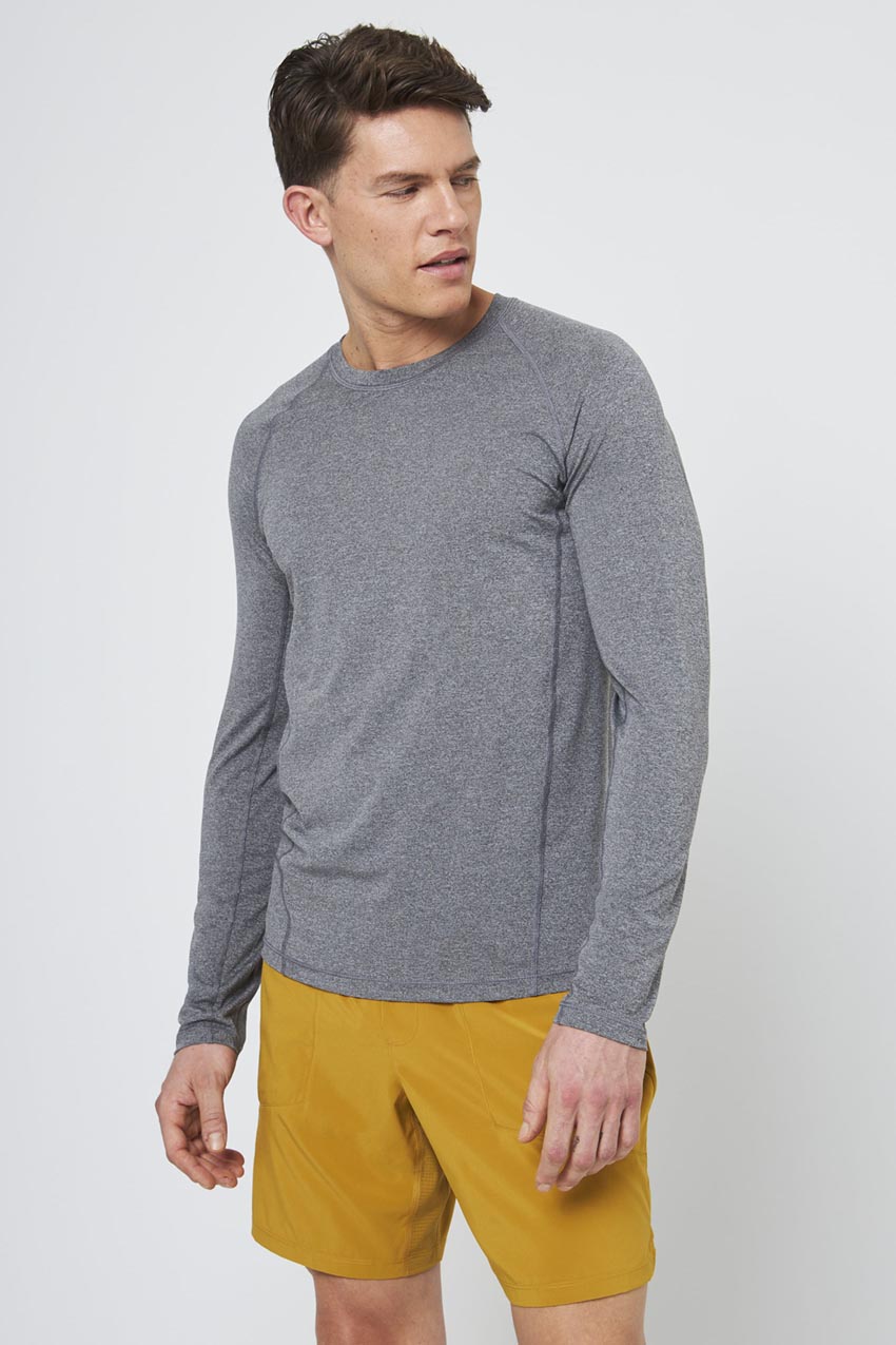 Conquer Crew Neck Long Sleeve Tech Shirt