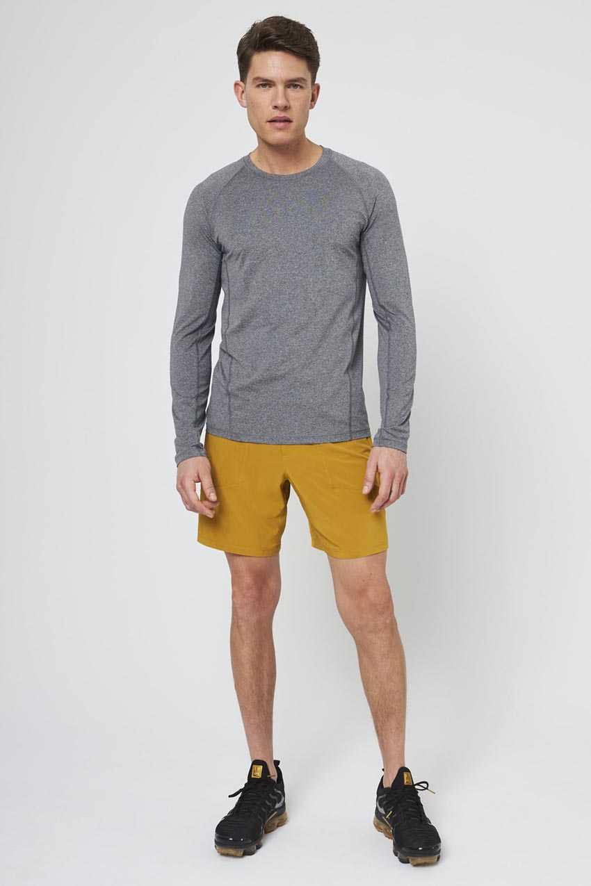 Conquer Crew Neck Long Sleeve Tech Shirt