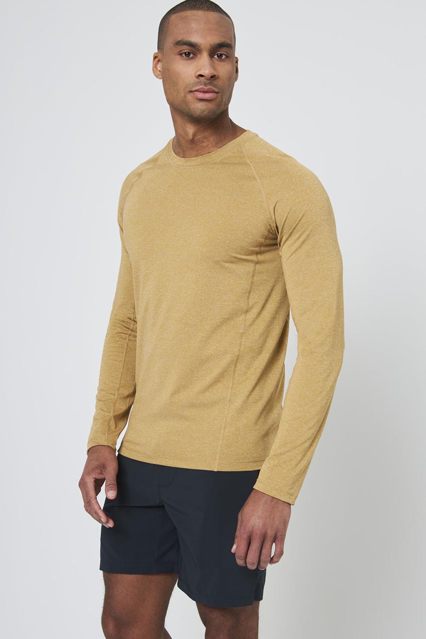 Conquer Crew Neck Long Sleeve Tech Shirt