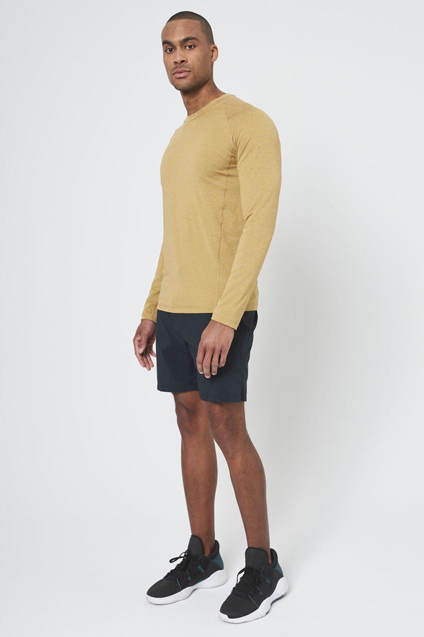 Conquer Crew Neck Long Sleeve Tech Shirt