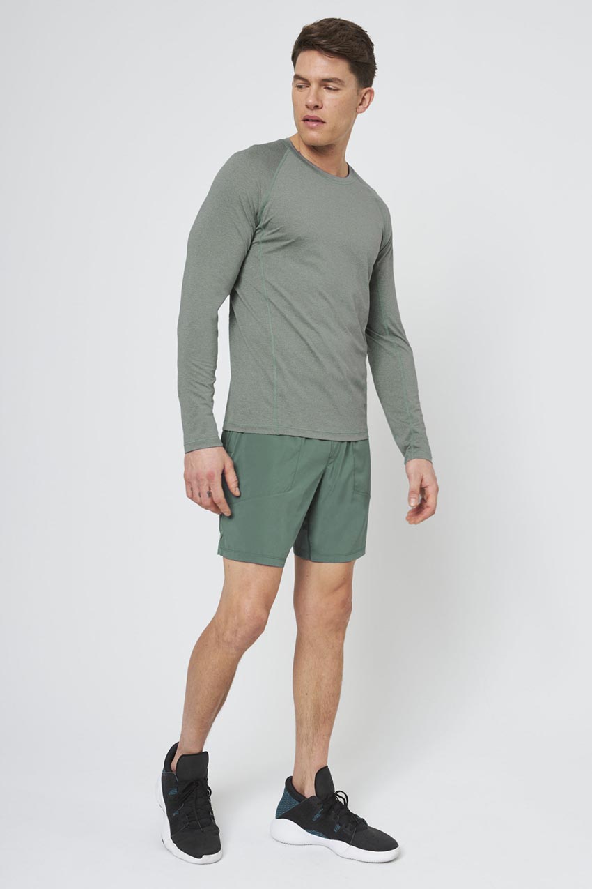 Conquer Crew Neck Long Sleeve Tech Shirt