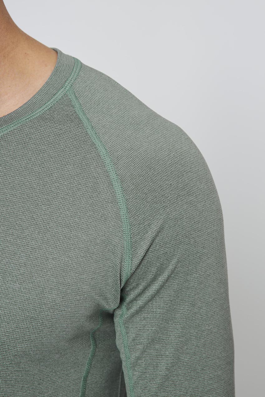 Conquer Crew Neck Long Sleeve Tech Shirt