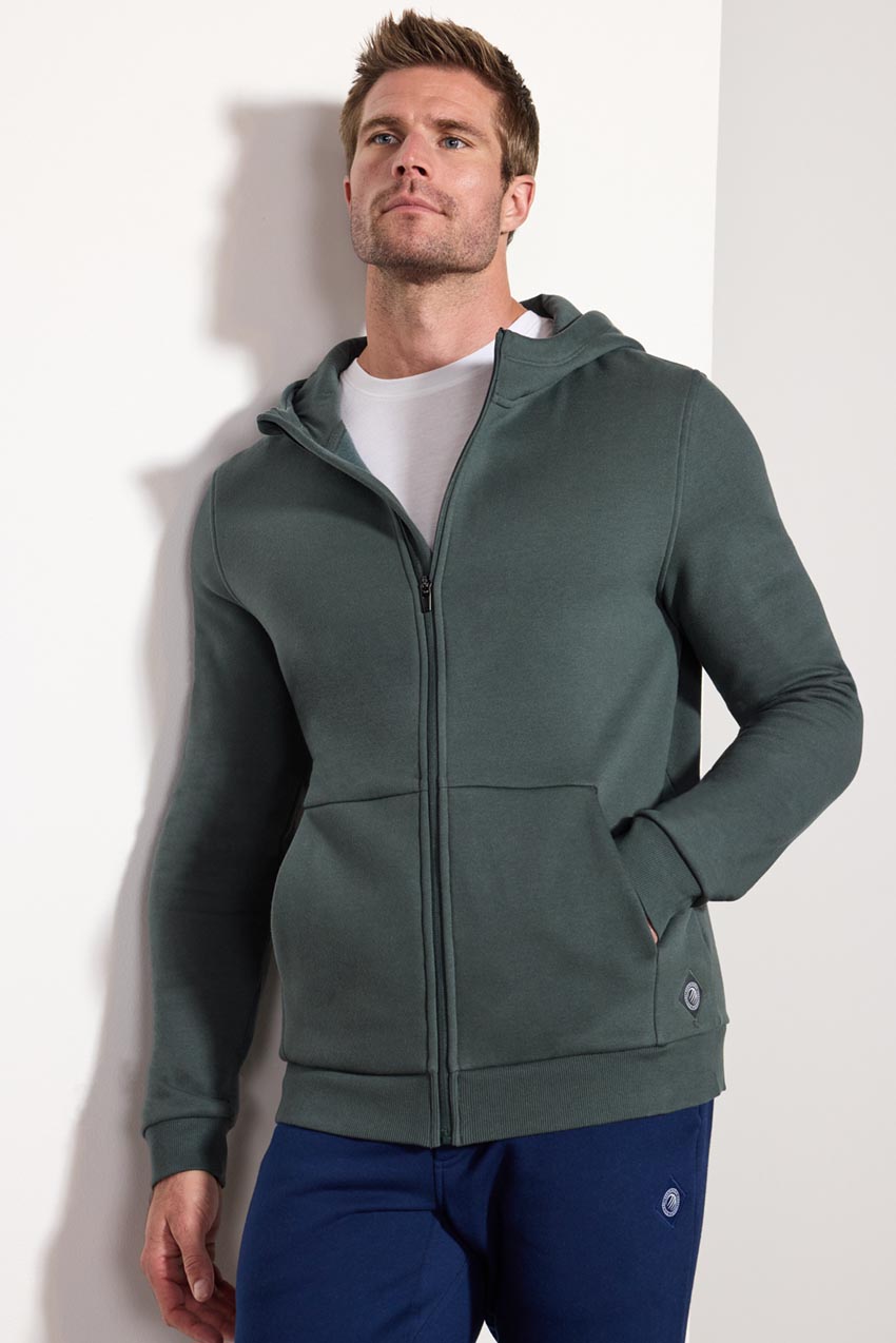 Men's Luxefleece Zip-Up Hoodie - Bay Leaf