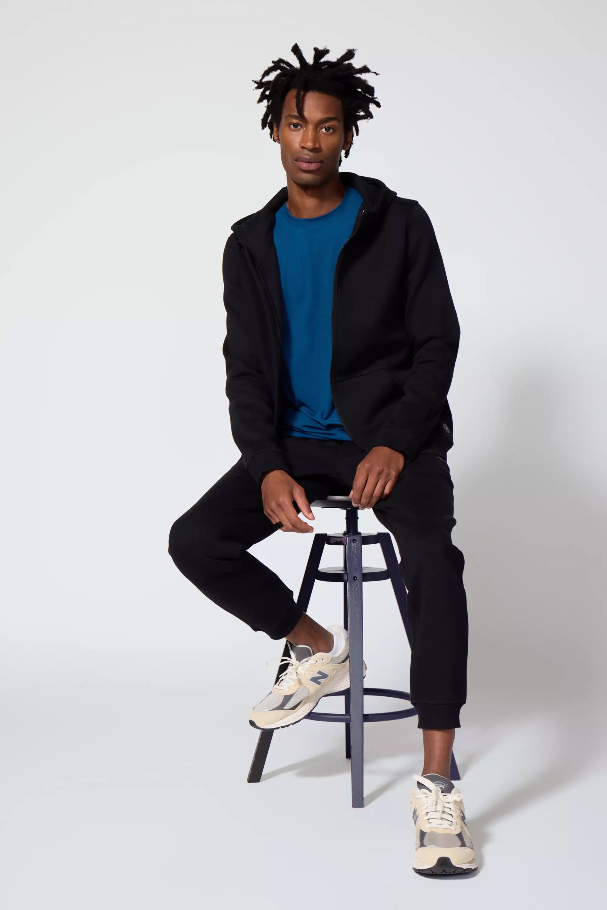 Men's Luxefleece Zip-Up Hoodie - Black