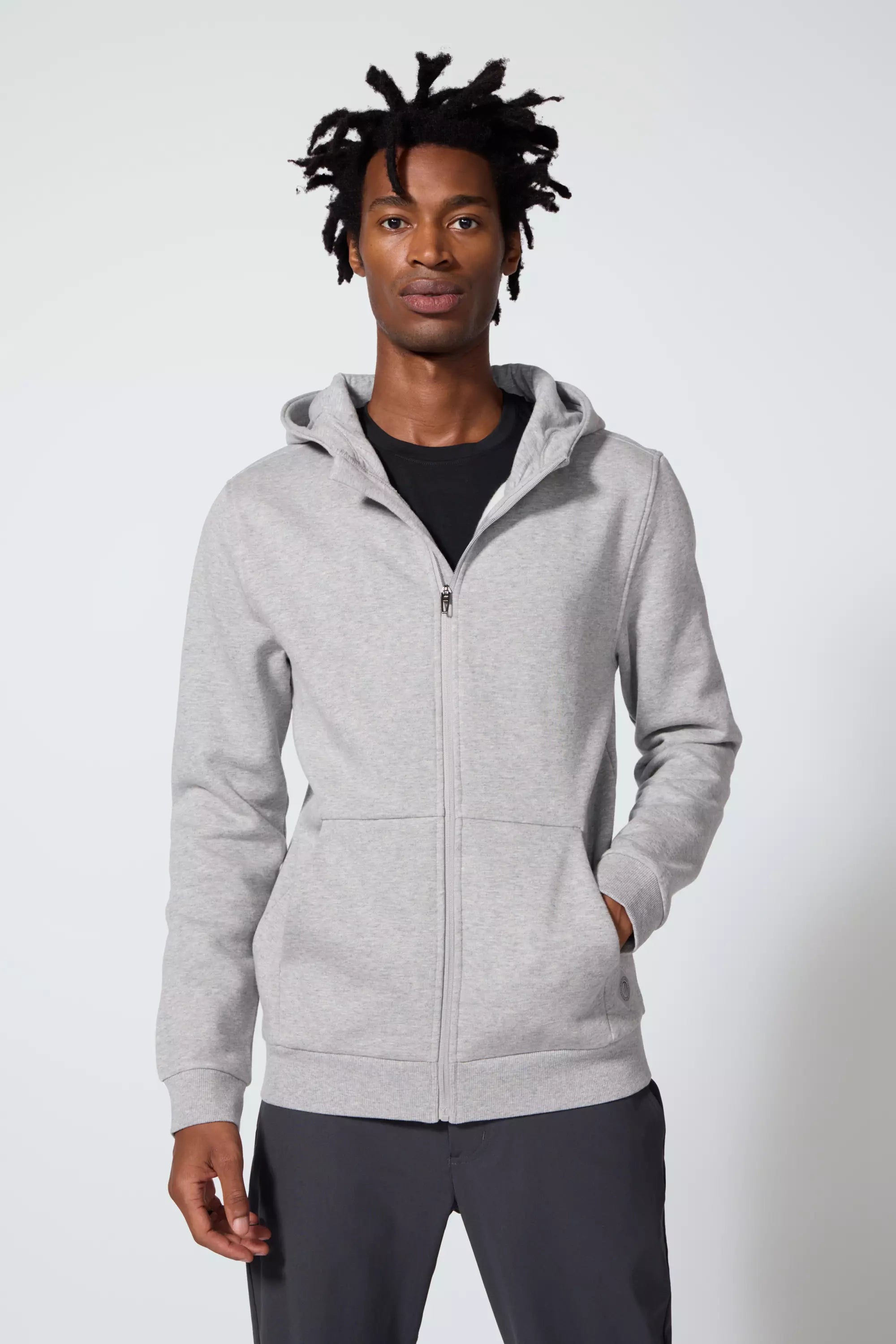 Men's Luxefleece Zip-Up Hoodie - Htr Concrete