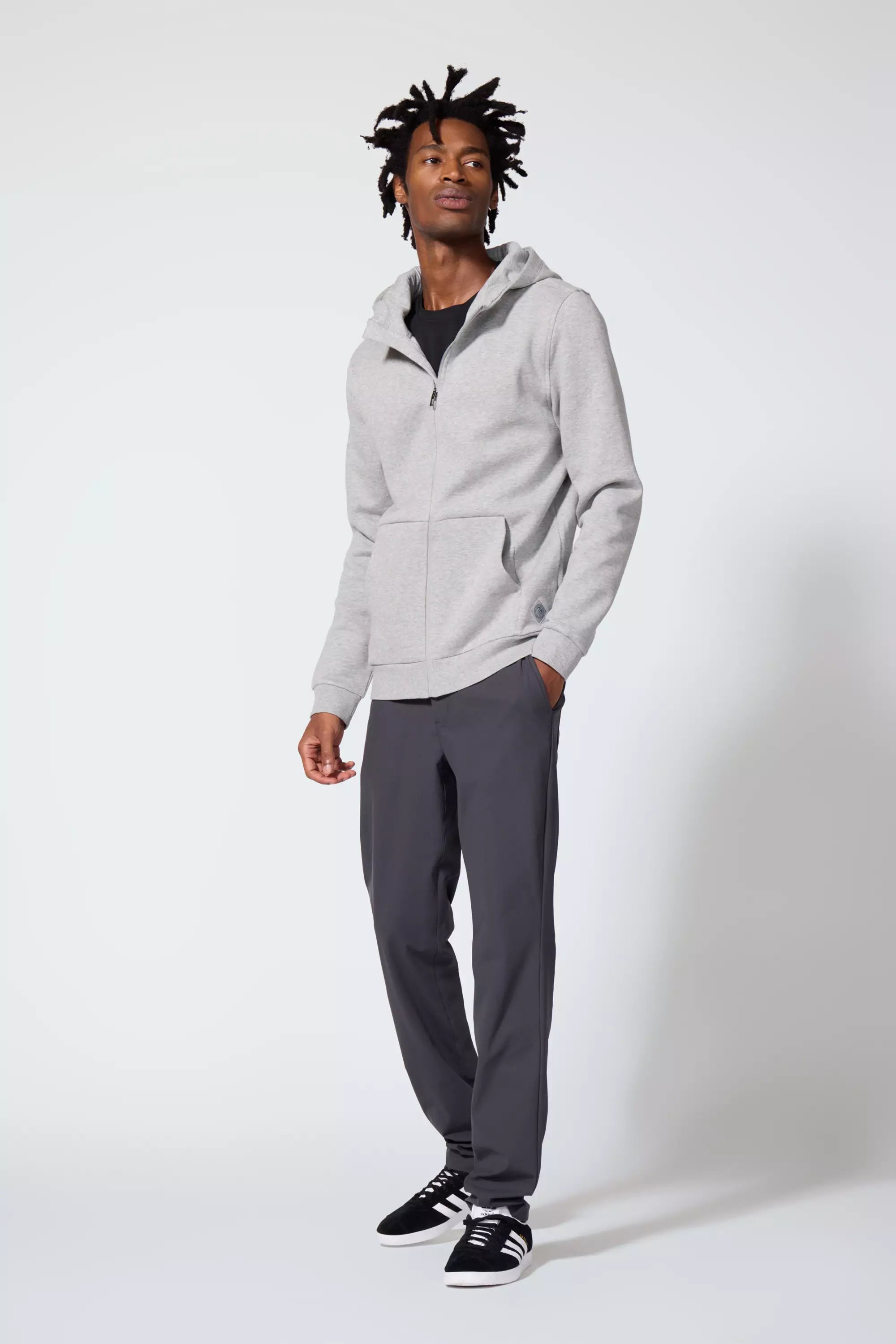 Men's Luxefleece Zip-Up Hoodie - Htr Concrete