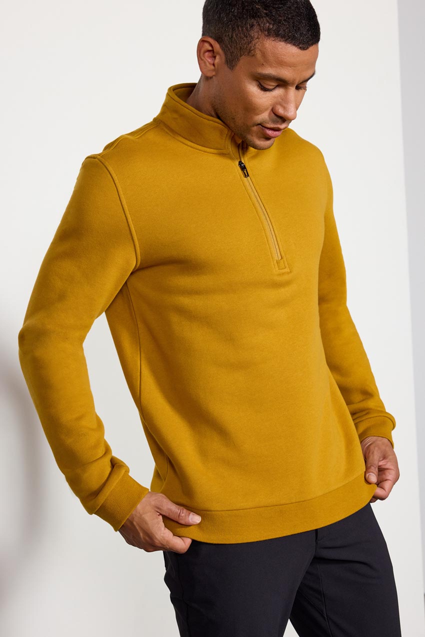 The Comfort Men’s 1/4 Zip Pullover - Old Gold