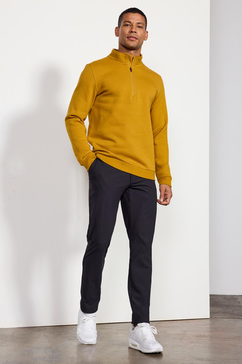 The Comfort Men’s 1/4 Zip Pullover - Old Gold