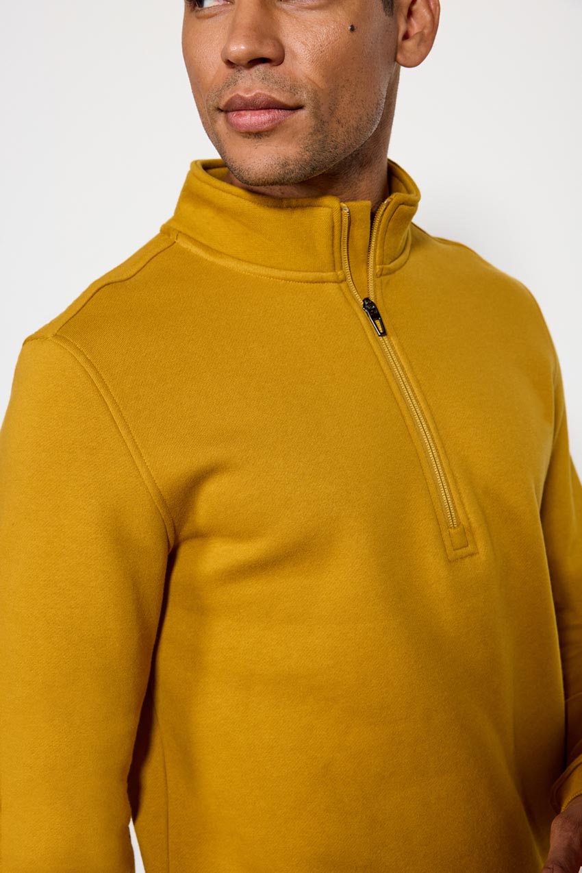 The Comfort Men’s 1/4 Zip Pullover - Old Gold