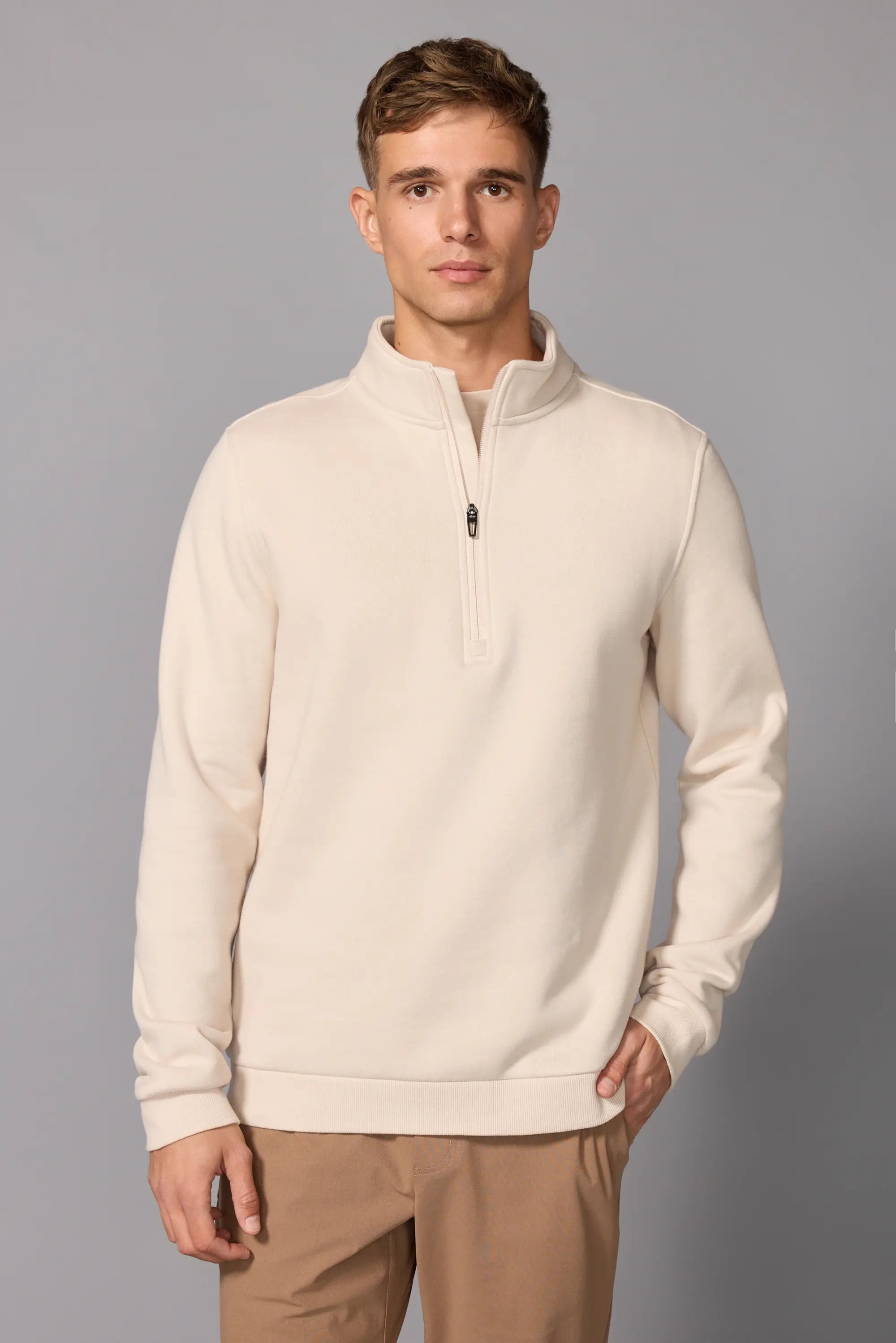 Men's Luxefleece 1/4 Zip - Stone