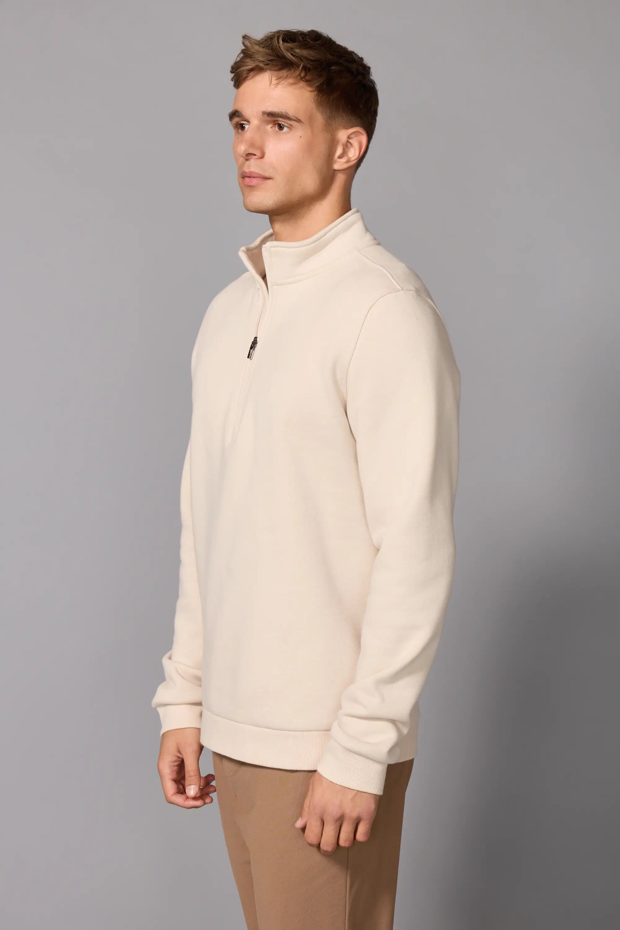Men's Luxefleece 1/4 Zip - Stone