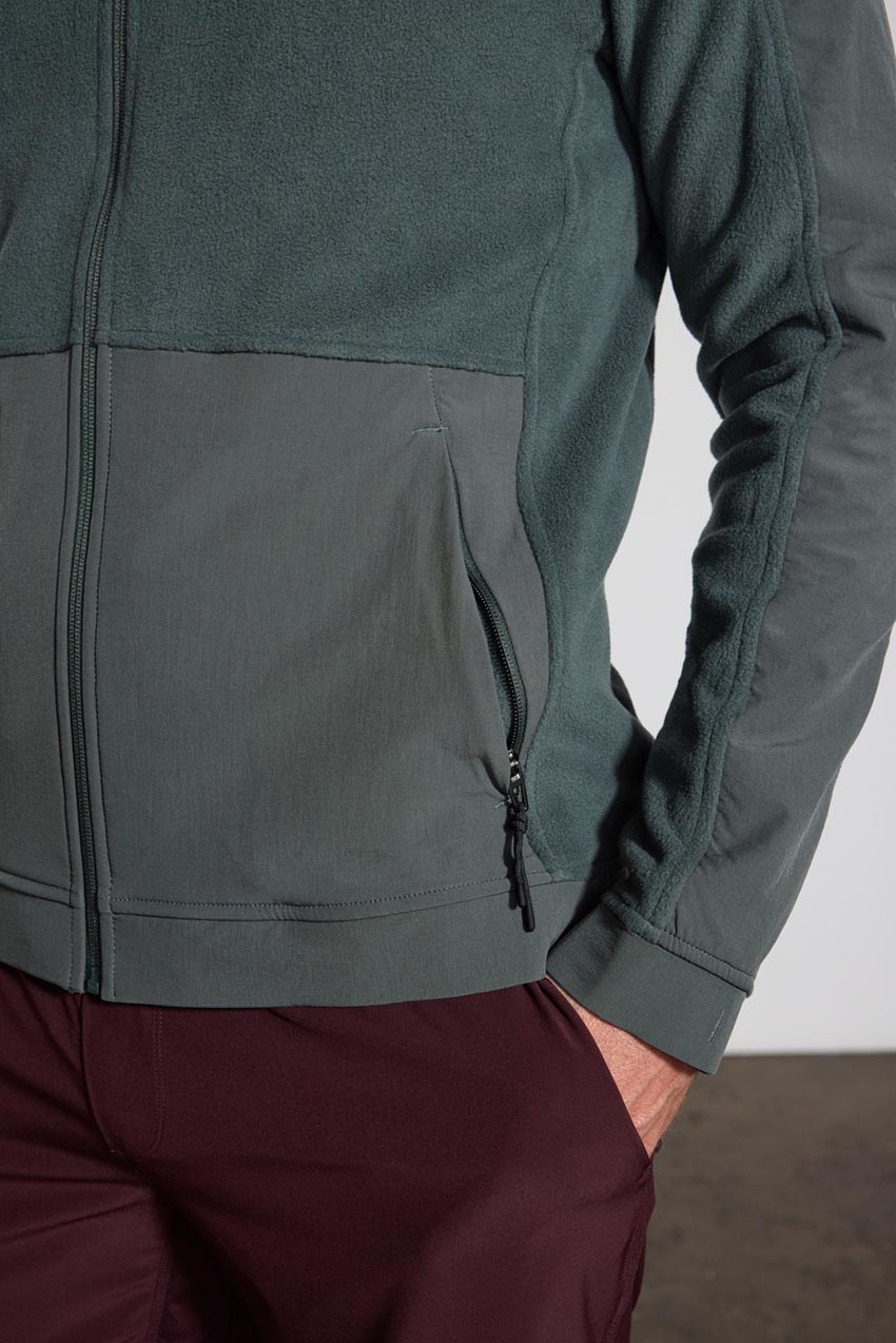 Venture Mixed Media Zip-Up Hoodie