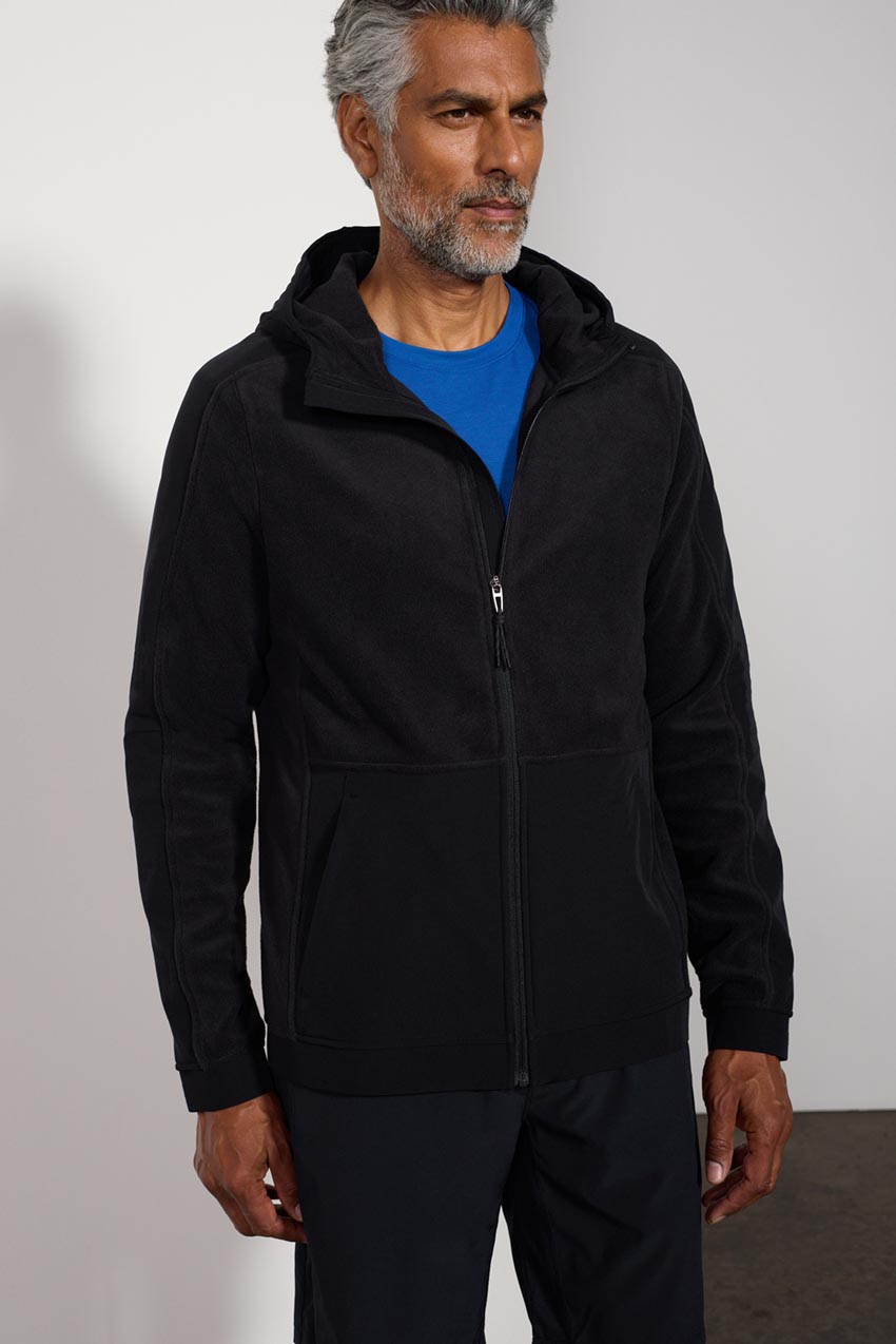 Venture Mixed Media Zip-Up Hoodie