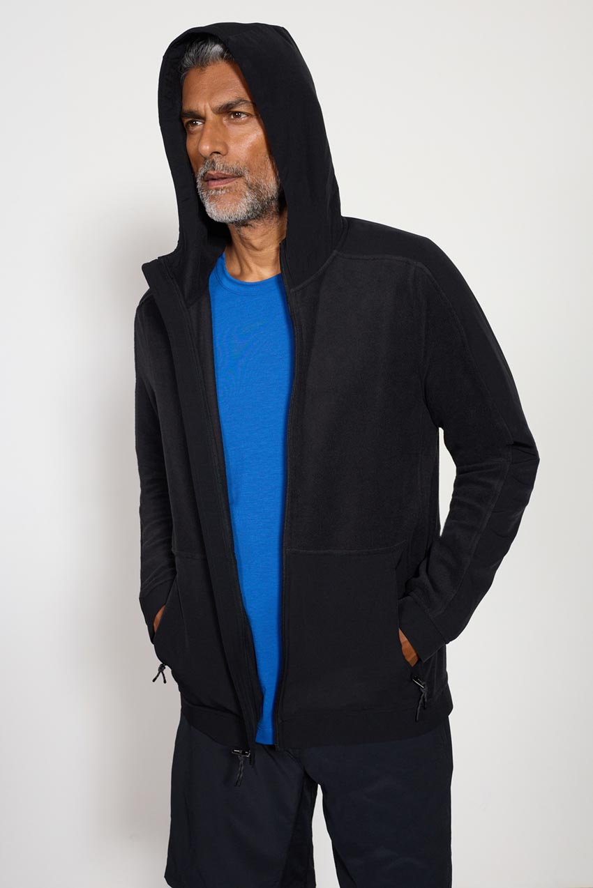 Venture Mixed Media Zip-Up Hoodie