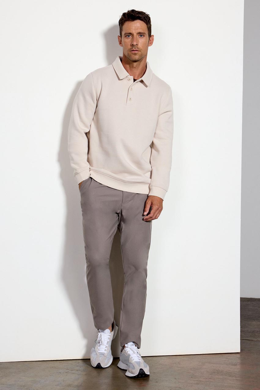 Men's Luxefleece Polo - Stone