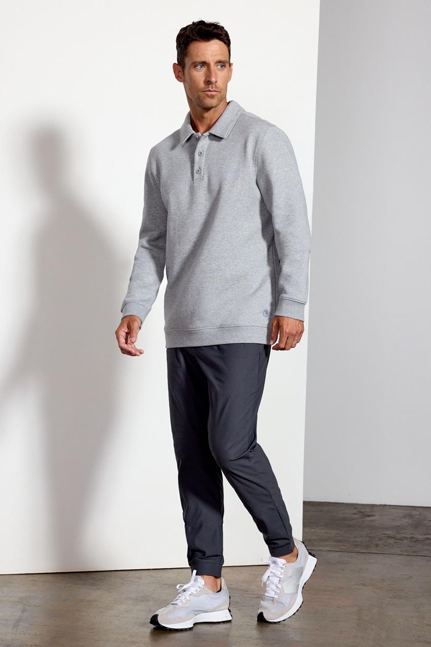 Men's Luxefleece Polo - Htr Concrete