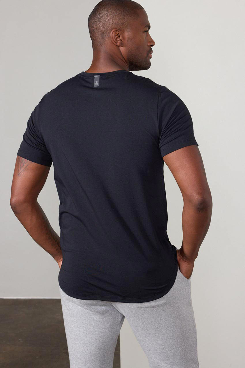 Pima Cotton Curved Hem Tee
