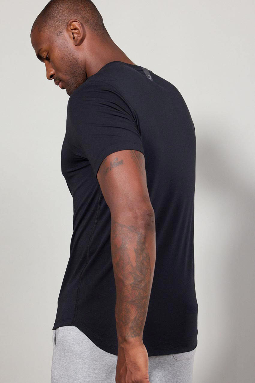 Pima Cotton Curved Hem Tee