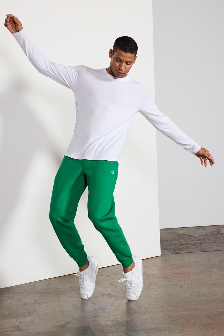 Pima Cotton Curved Hem Long Sleeve Tee