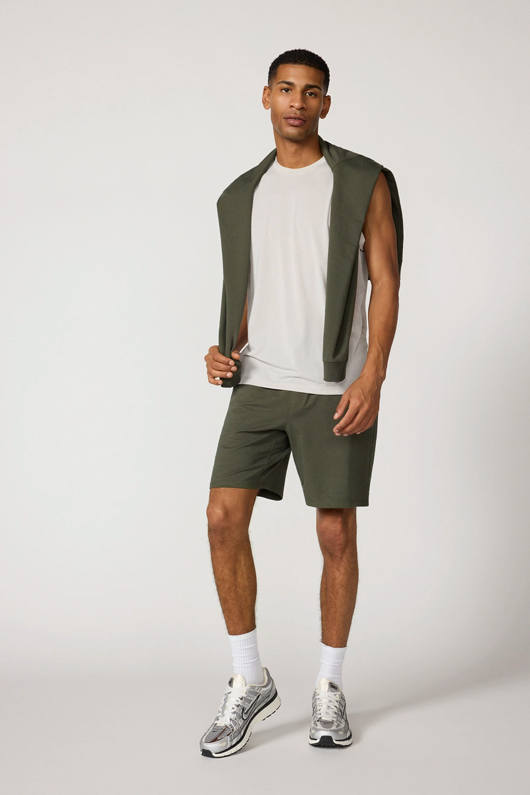 Performance Knit Tank with Mesh Panel - Vapor