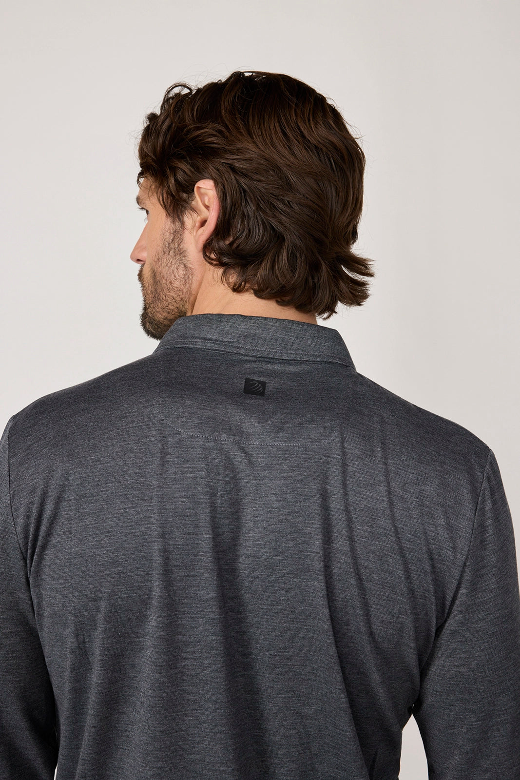 Triumph Long Sleeve Polo - Htr Black