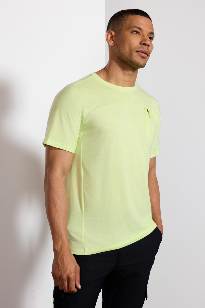 Achieve Pocket Tee - Shadow Lime