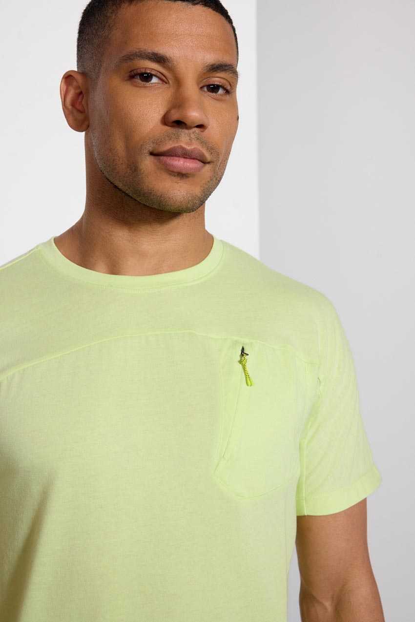 Achieve Pocket Tee - Shadow Lime