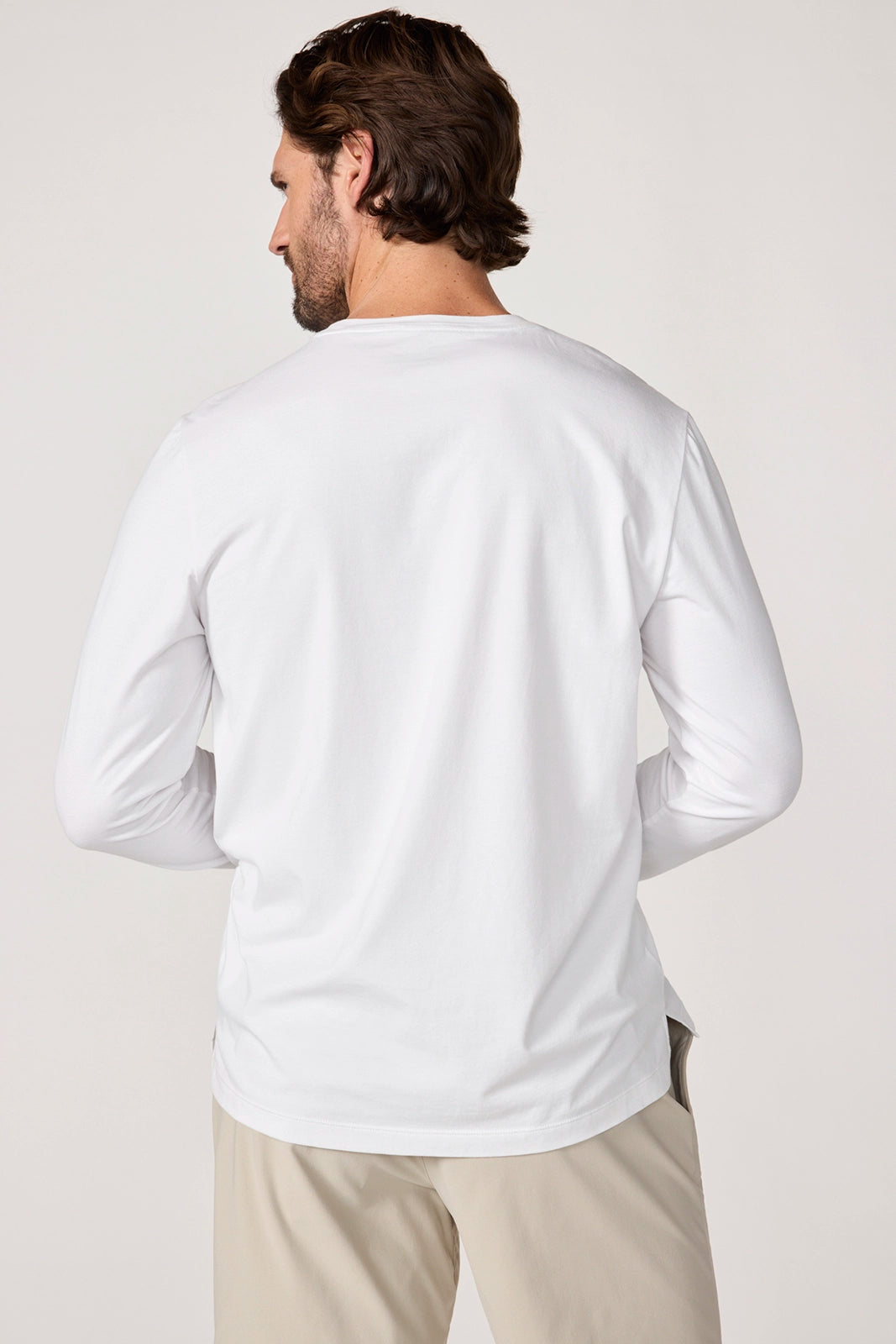 Pima Cotton Long Sleeve Tee - White