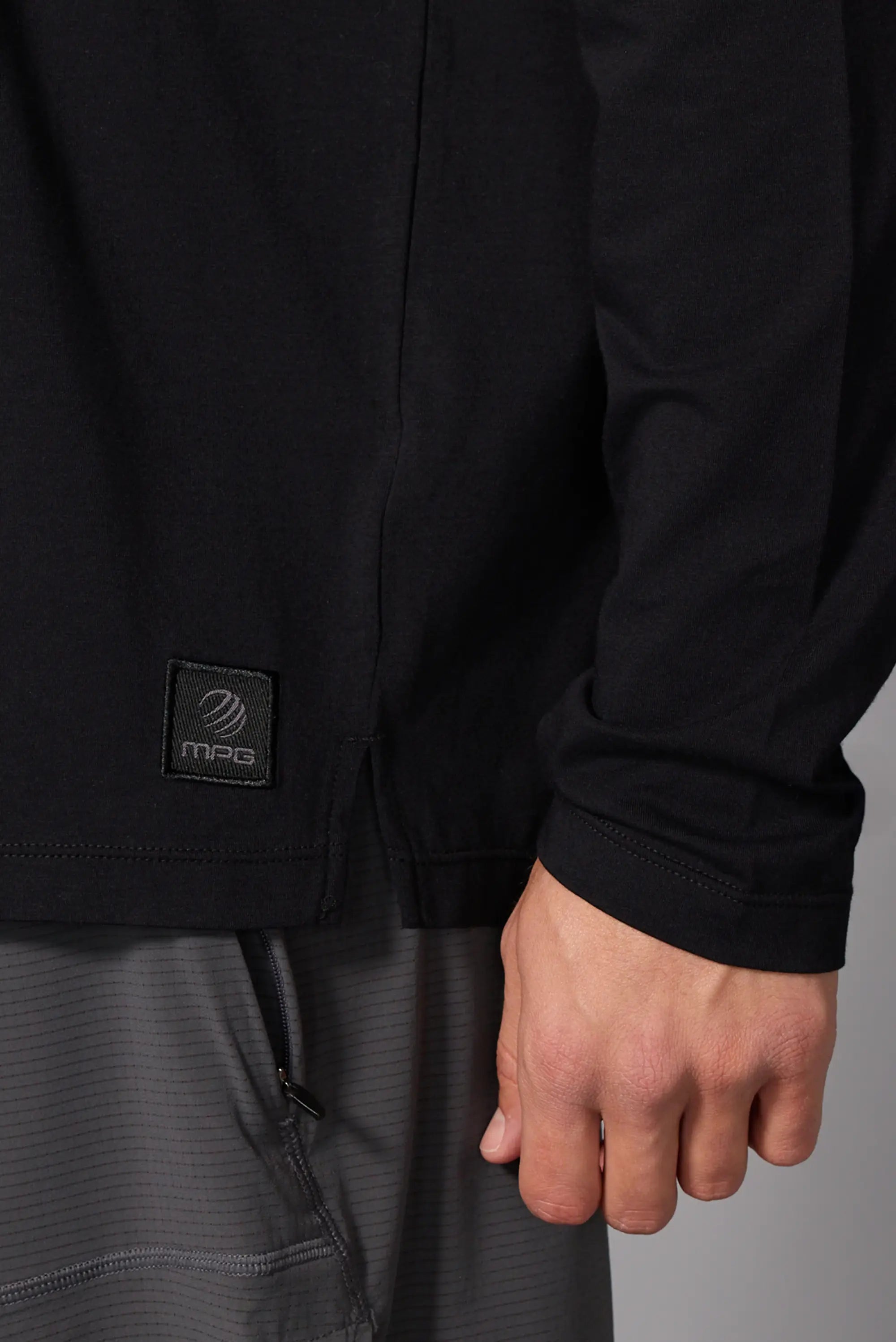 Pima Cotton Long Sleeve Tee - Black