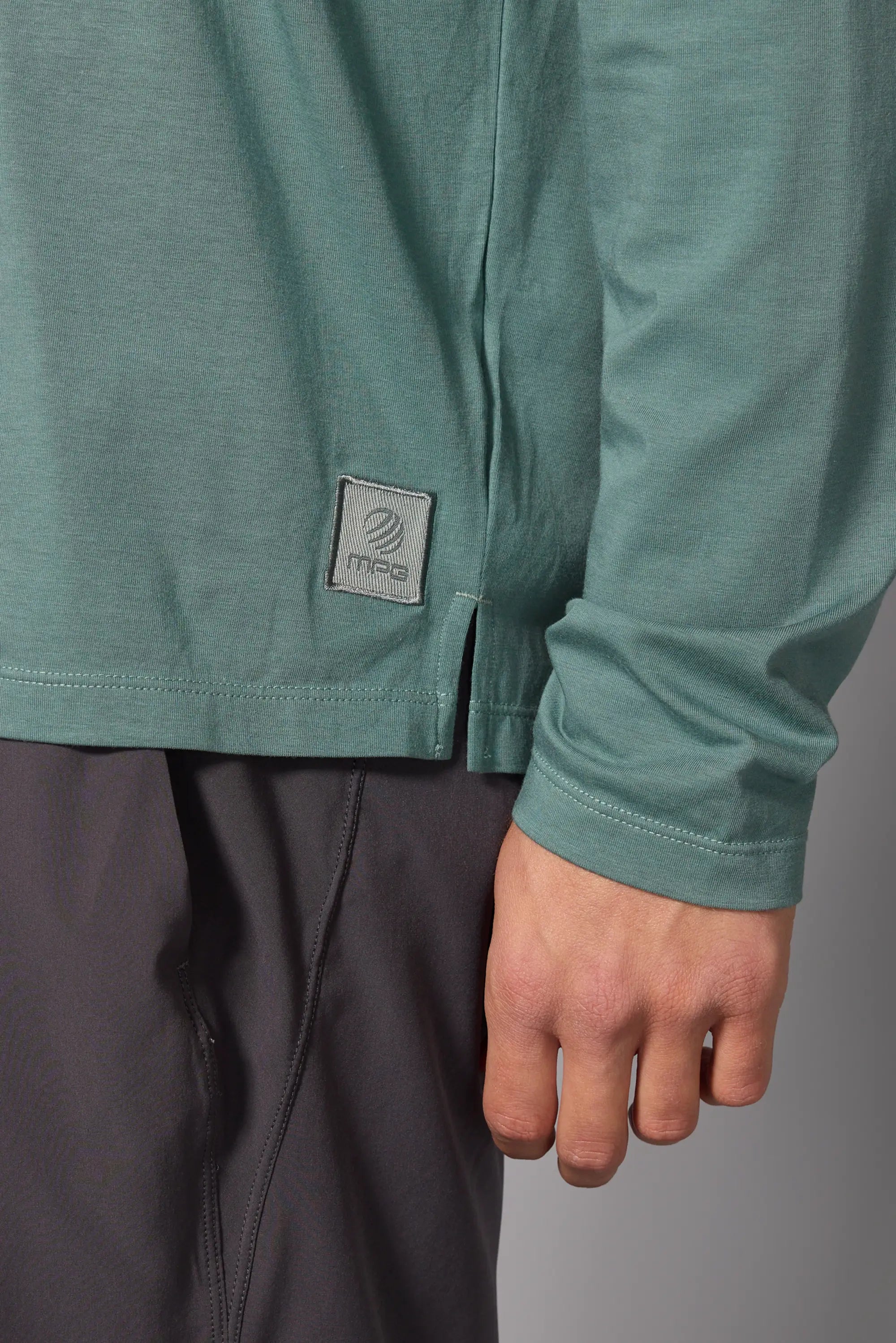 Pima Cotton Long Sleeve Tee - Silver Pine