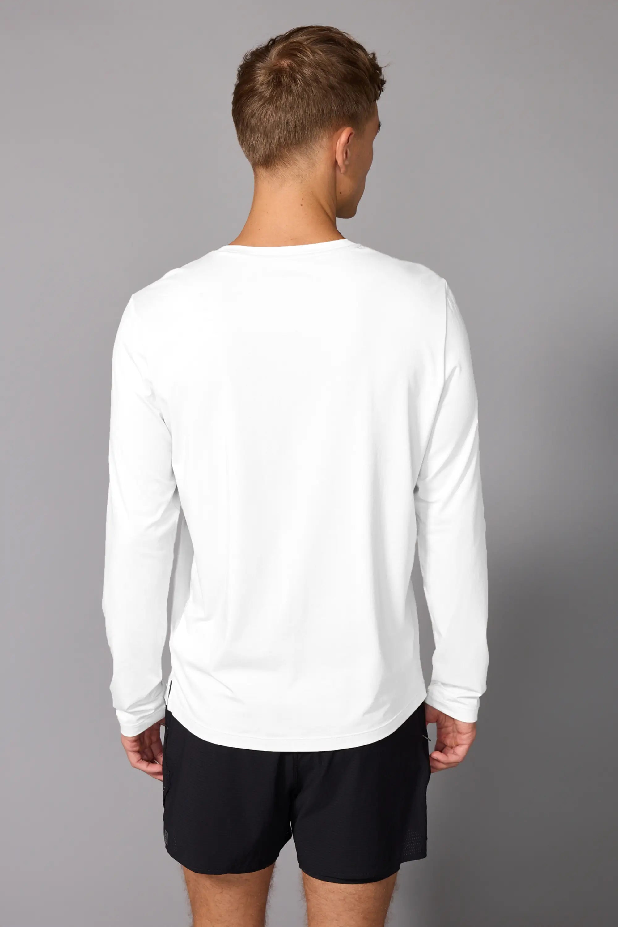 Pima Cotton Long Sleeve Tee - Brilliant White