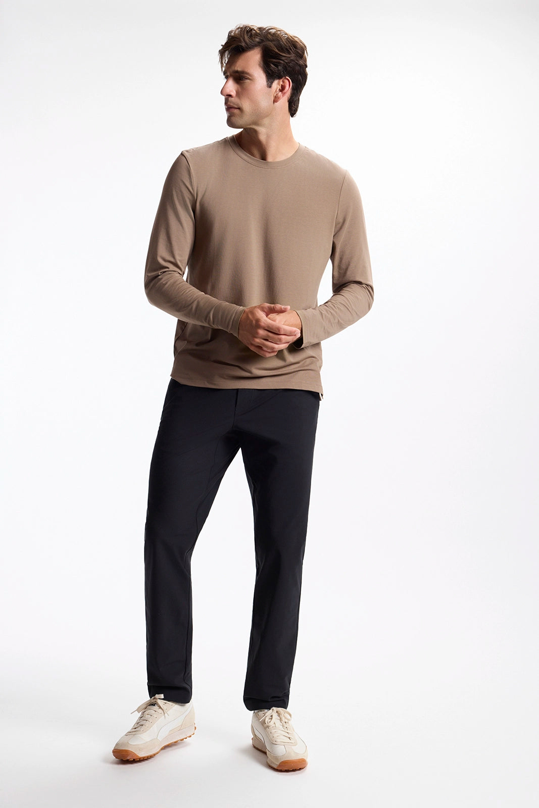 Pima Cotton Long Sleeve Tee - Caribou