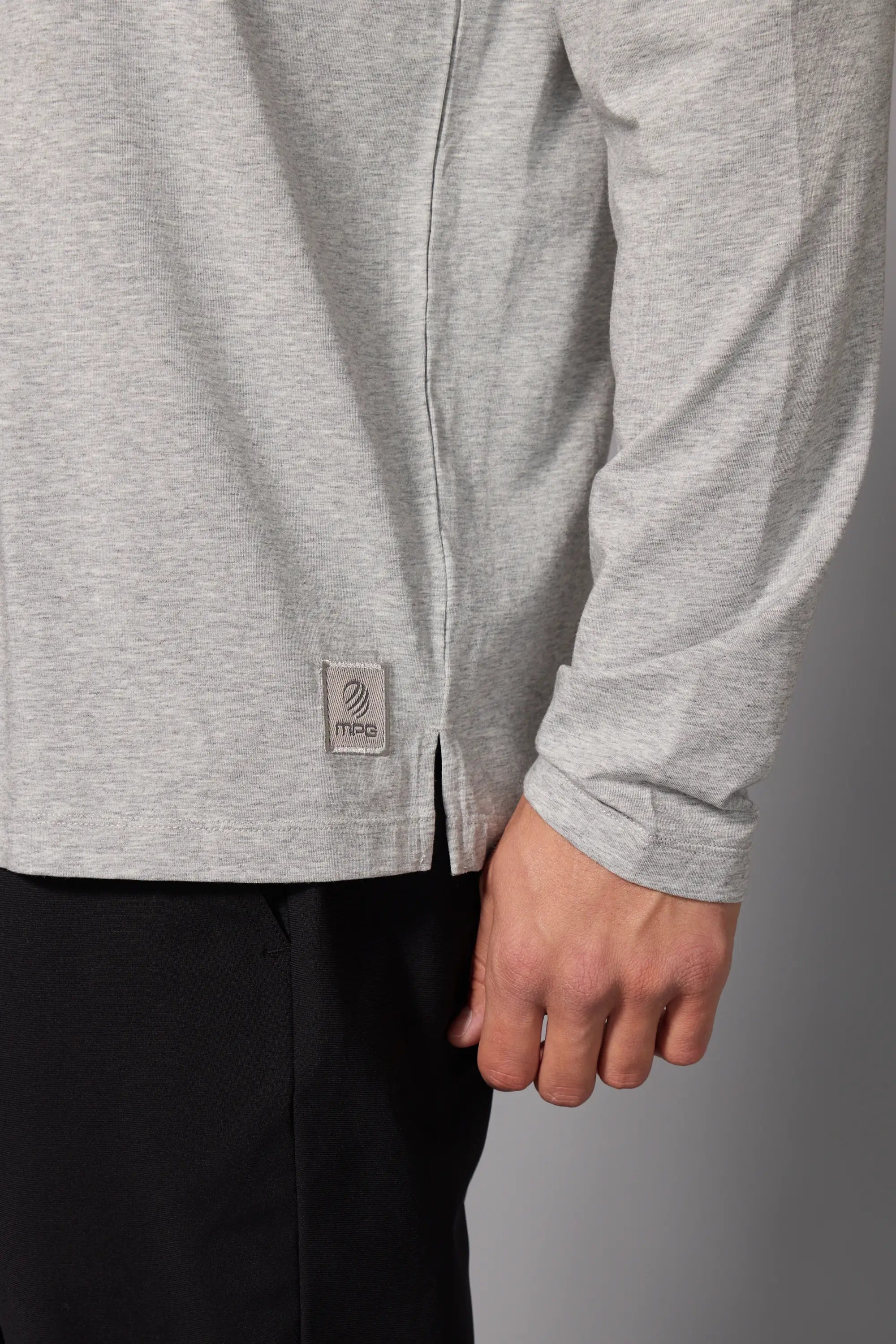Pima Cotton Long Sleeve Tee - Htr Concrete