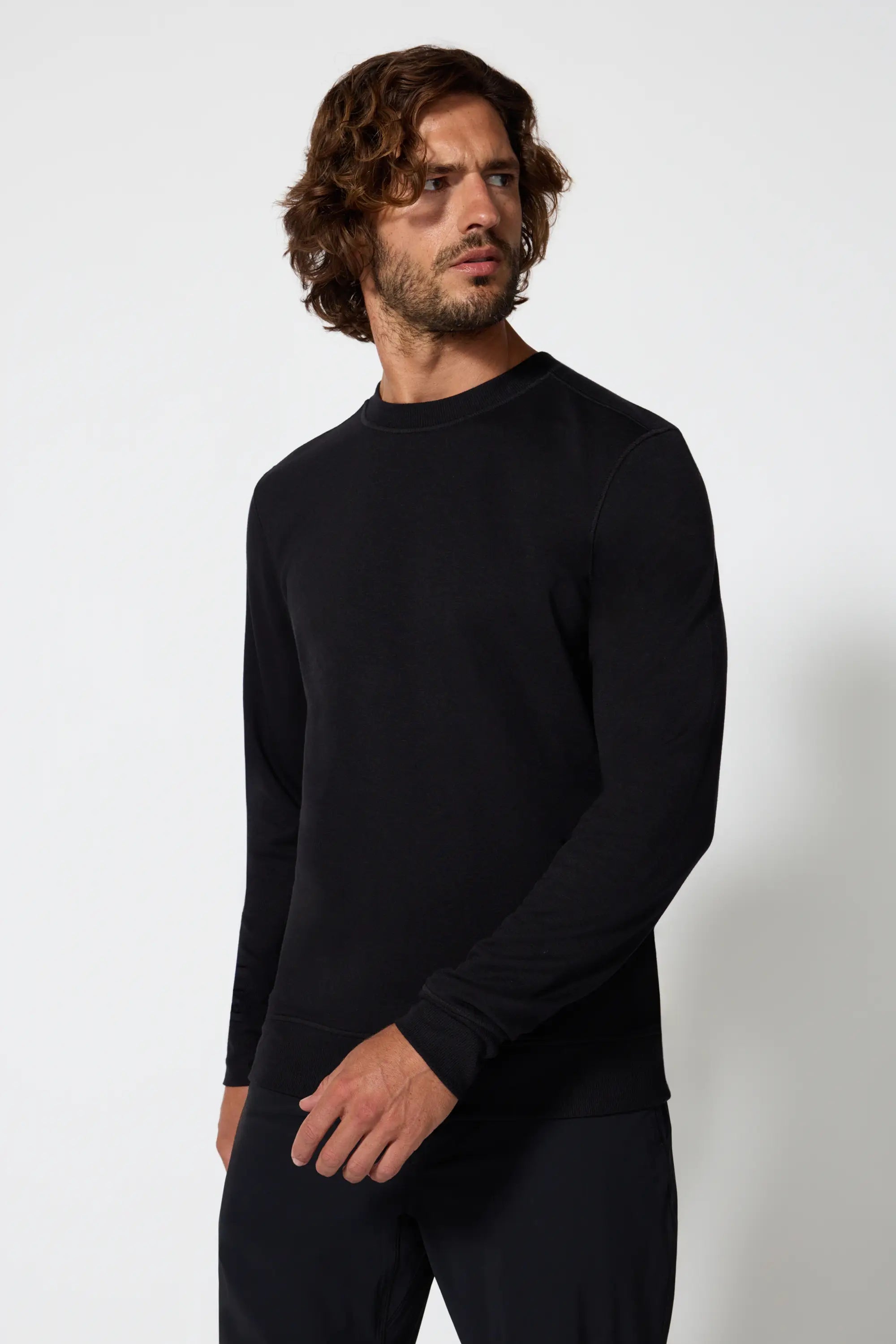 Men's Cozy Fleece Pullover - Black