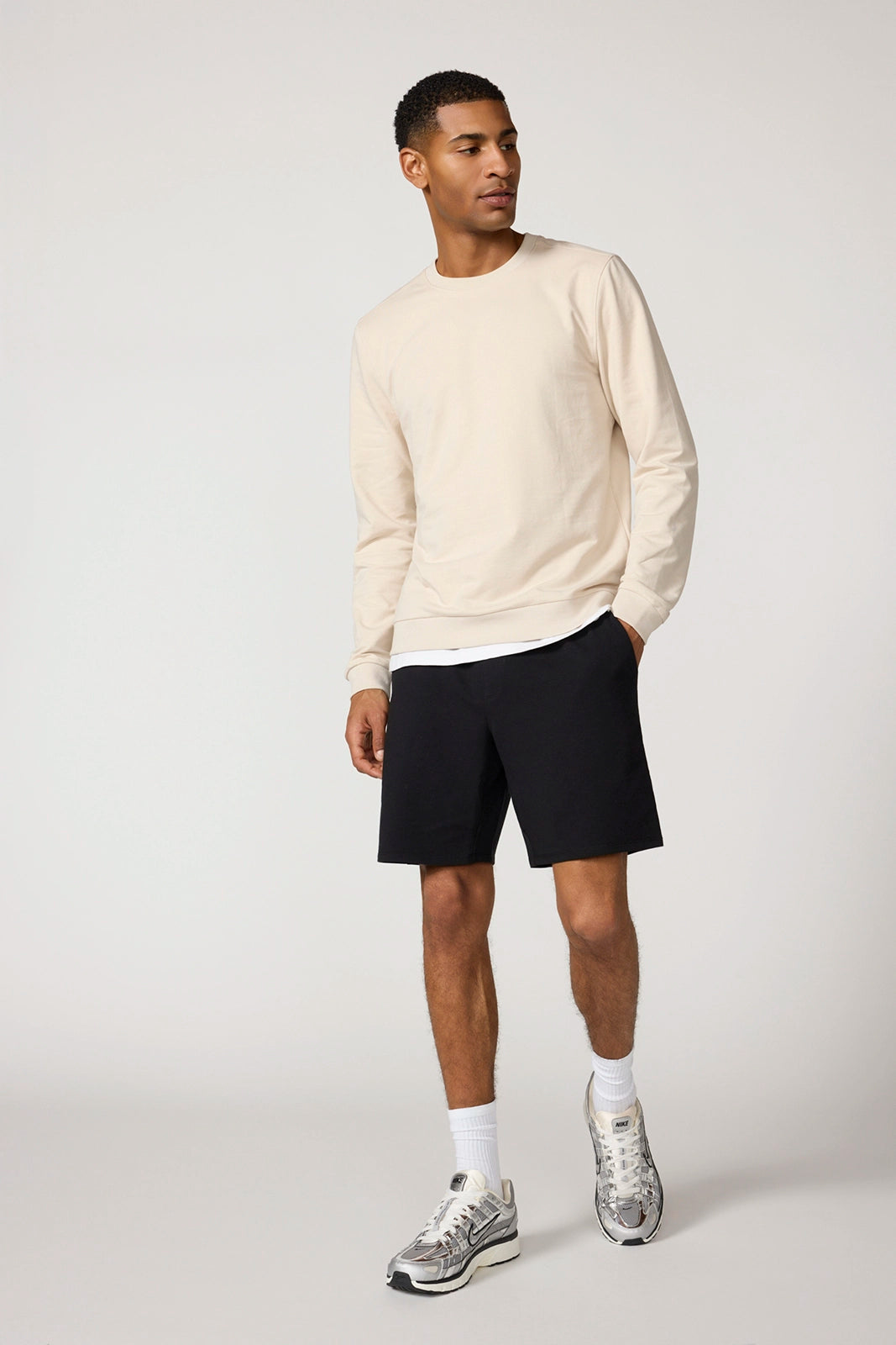 Luxe Terry Crew Neck - Stone