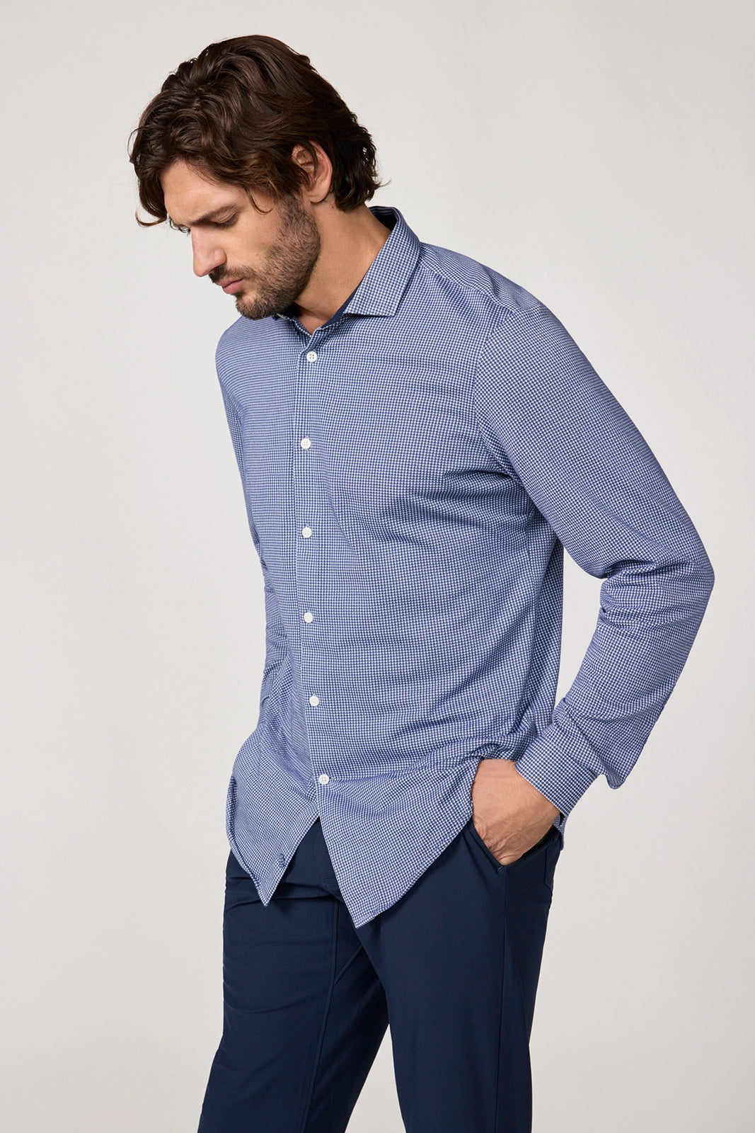 Performance Oxford Shirt - Navy Blazer