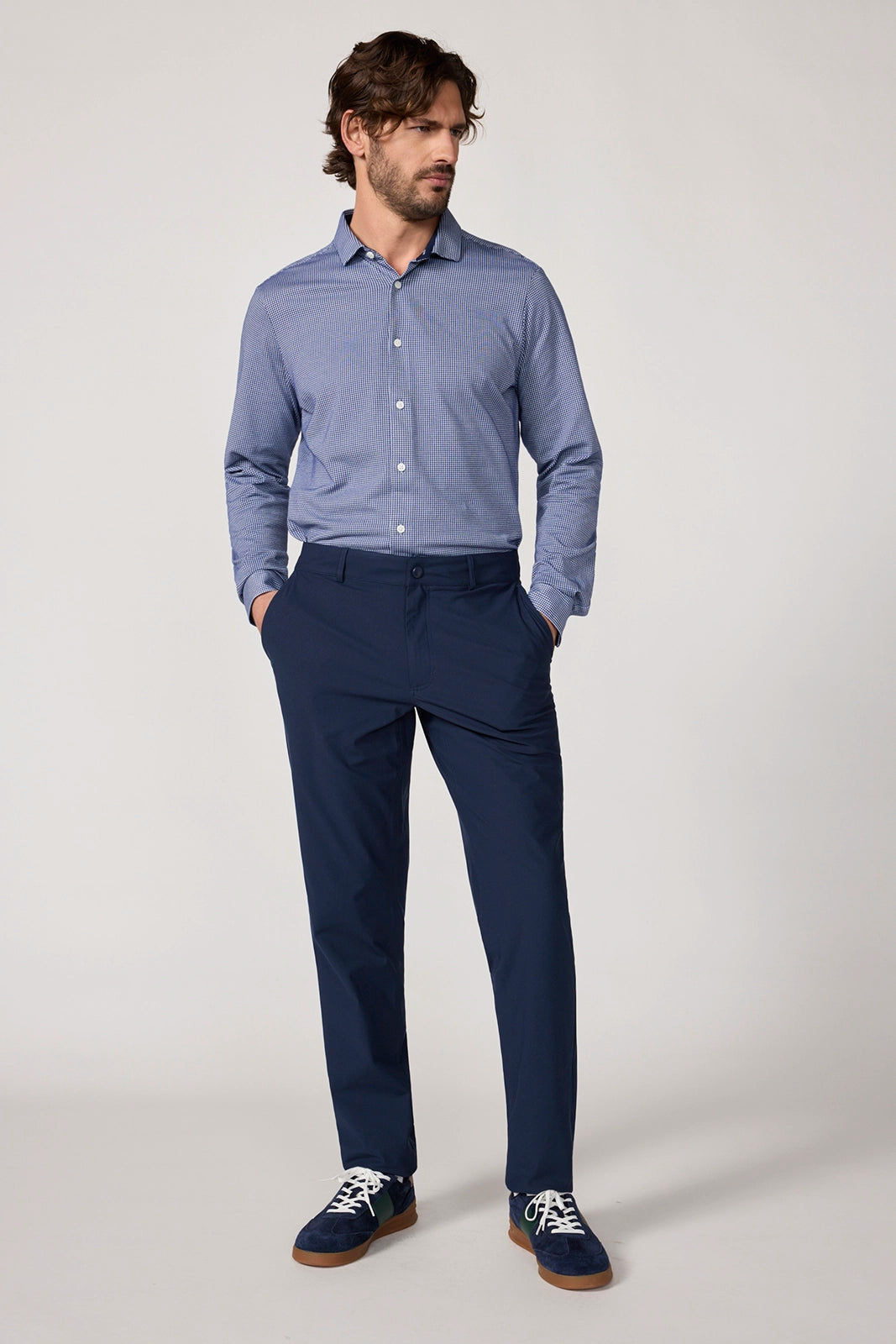 Performance Oxford Shirt - Navy Blazer