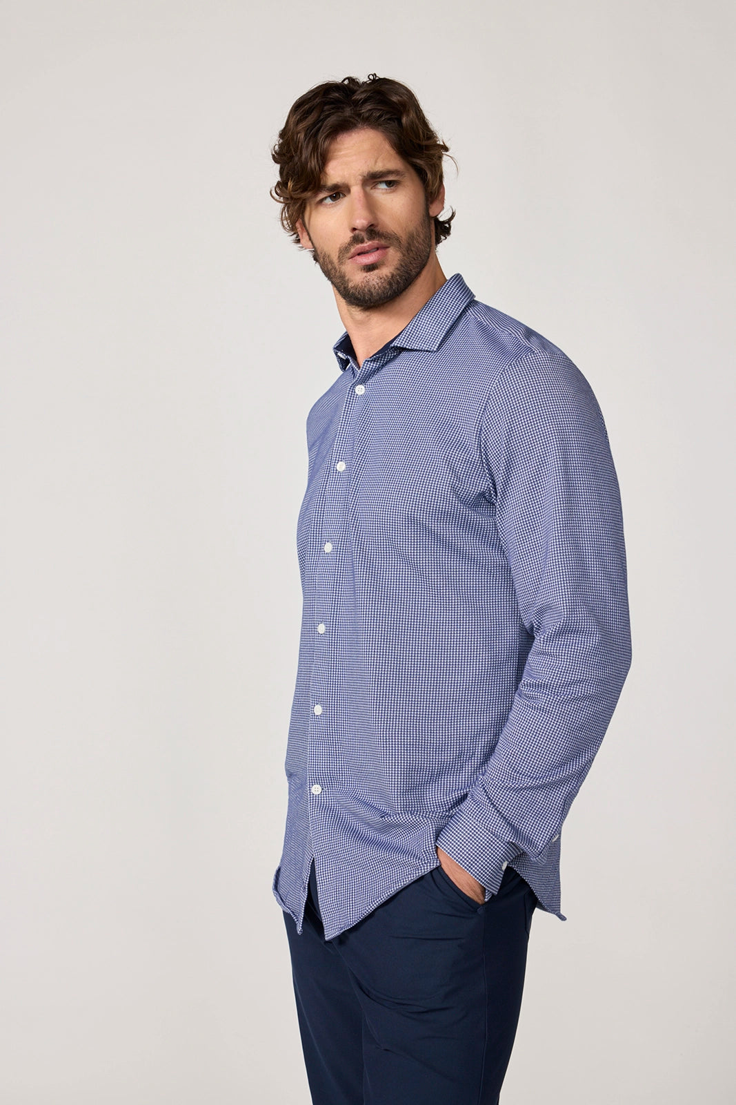 Performance Oxford Shirt - Navy Blazer