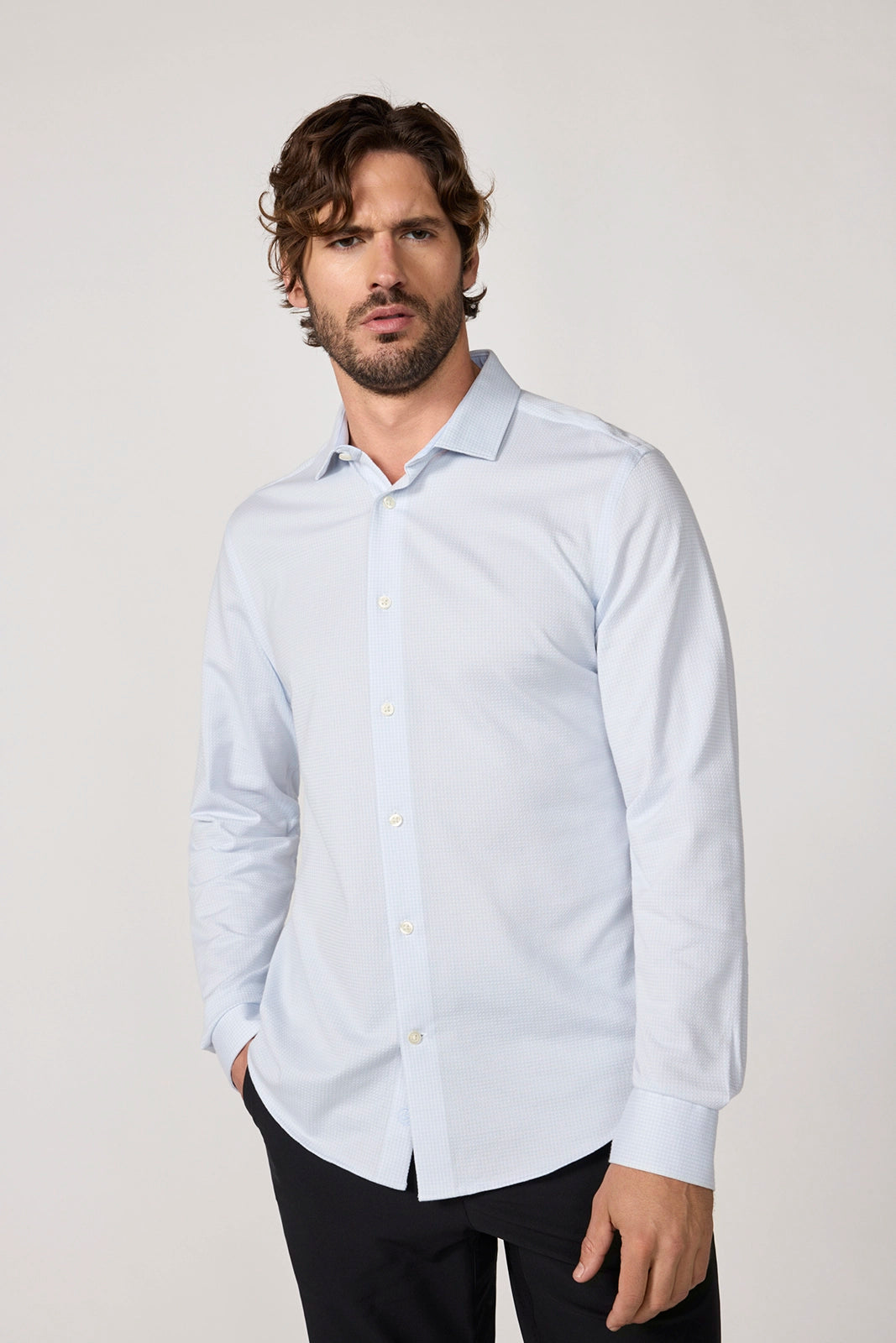 Performance Oxford Shirt - Blue Fog/Brilliant White