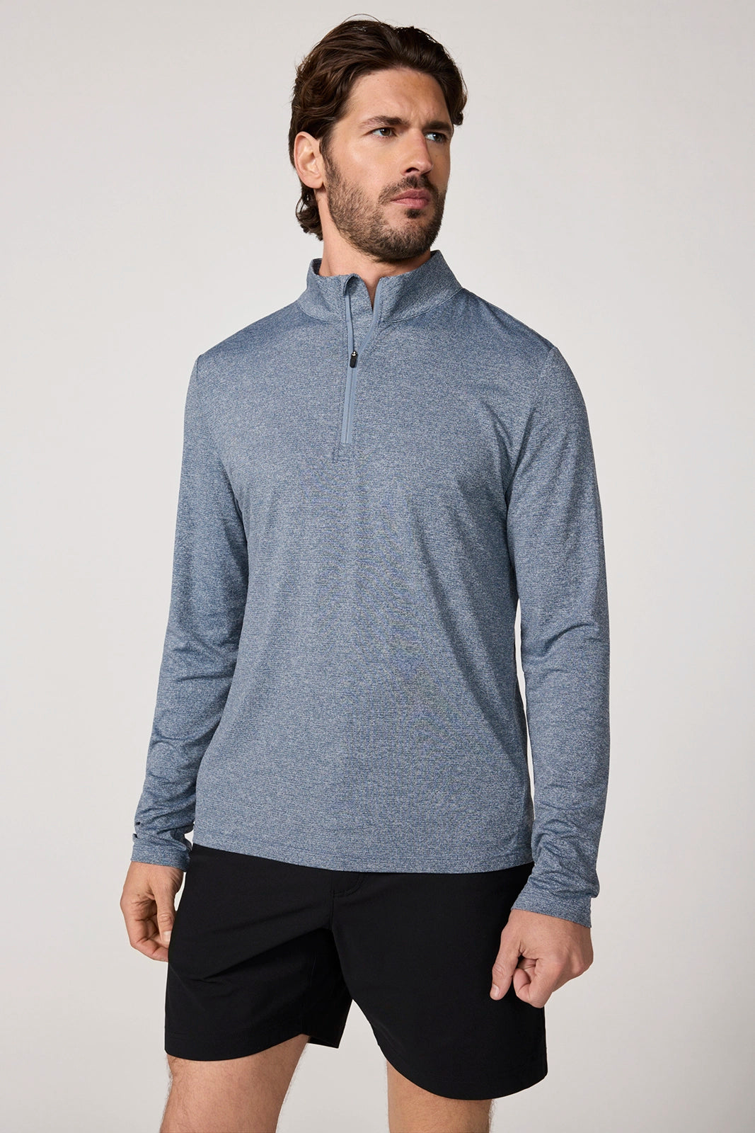 Succeed Long Sleeve Quarter Zip - Vintage Indigo Melange