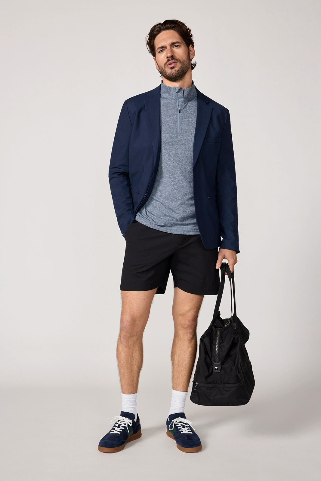 Succeed Long Sleeve Quarter Zip - Vintage Indigo Melange