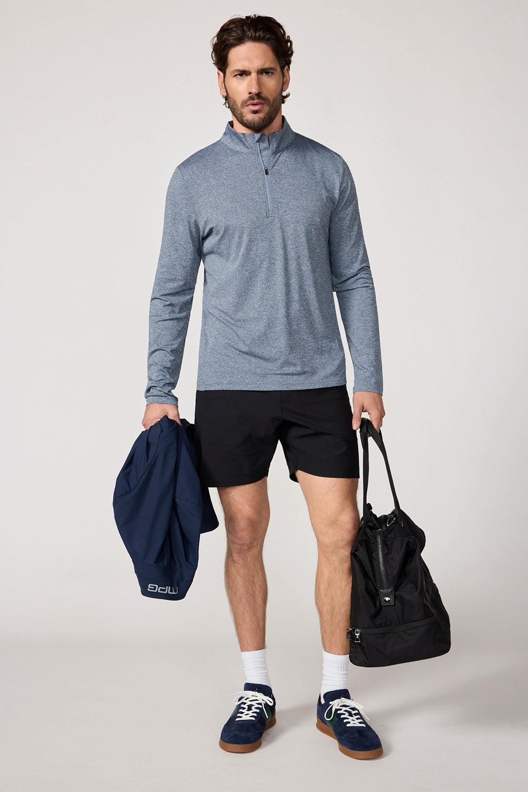 Succeed Long Sleeve Quarter Zip - Vintage Indigo Melange