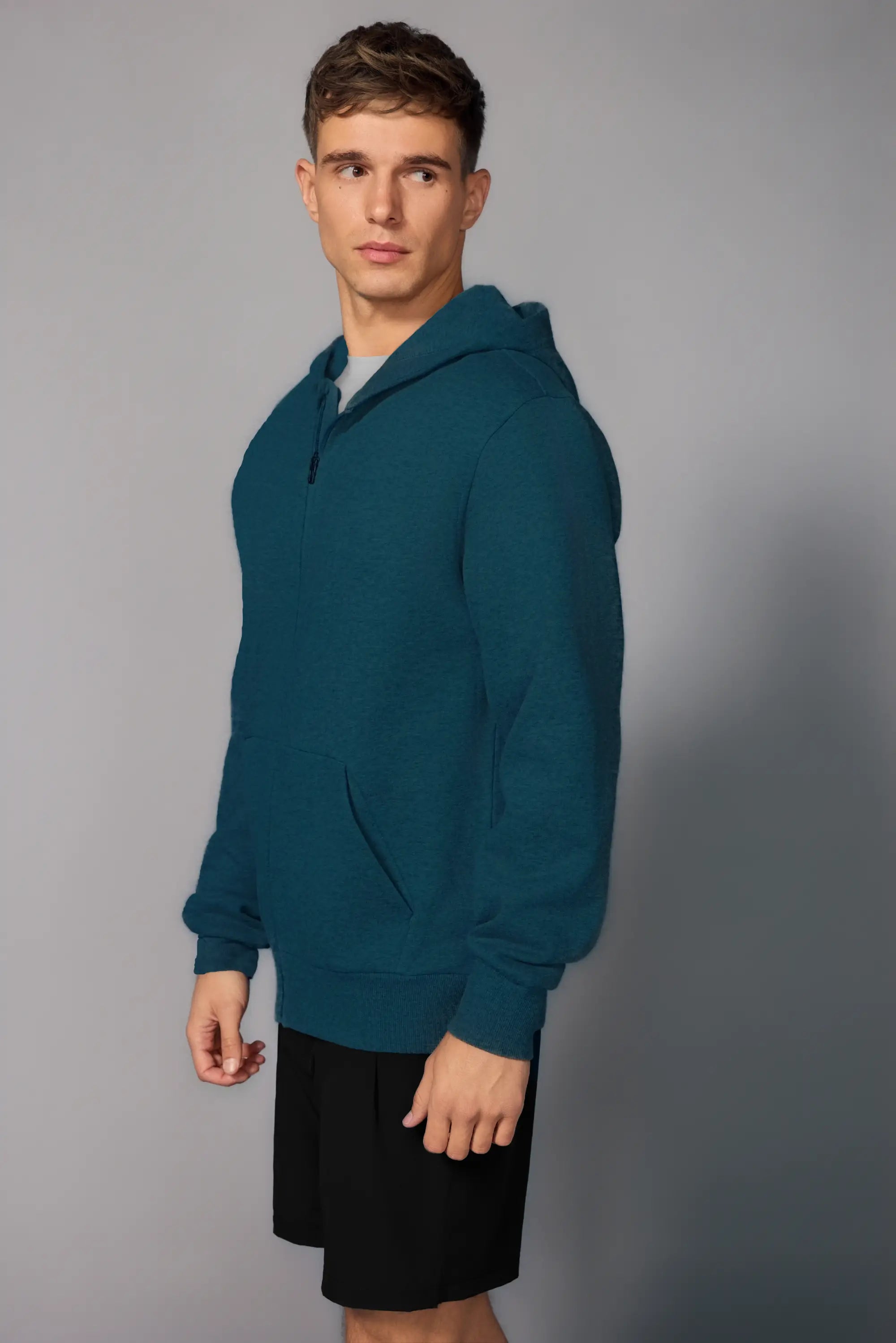Men's Luxefleece Relaxed Zip-Up Hoodie - Reflecting Pond