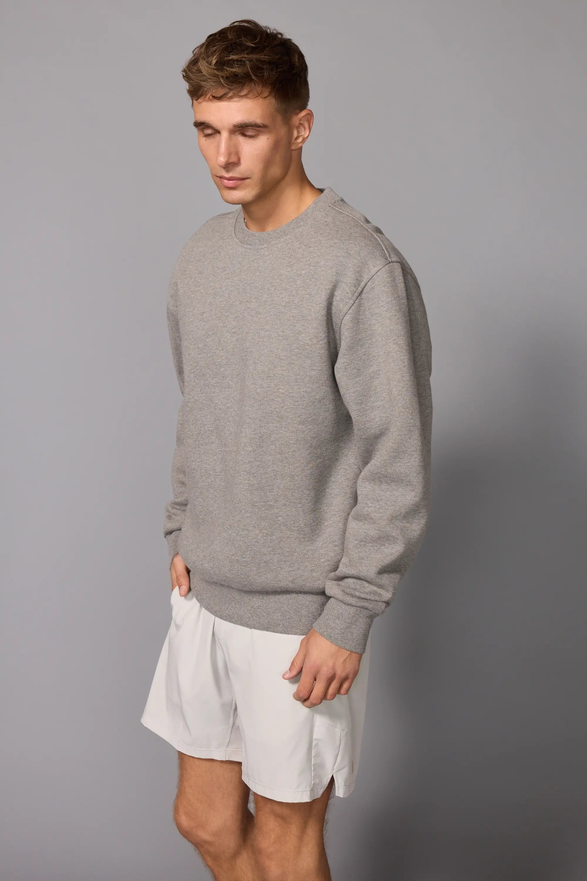 Men's Luxefleece Relaxed Sweatshirt - Htr Steel Grey