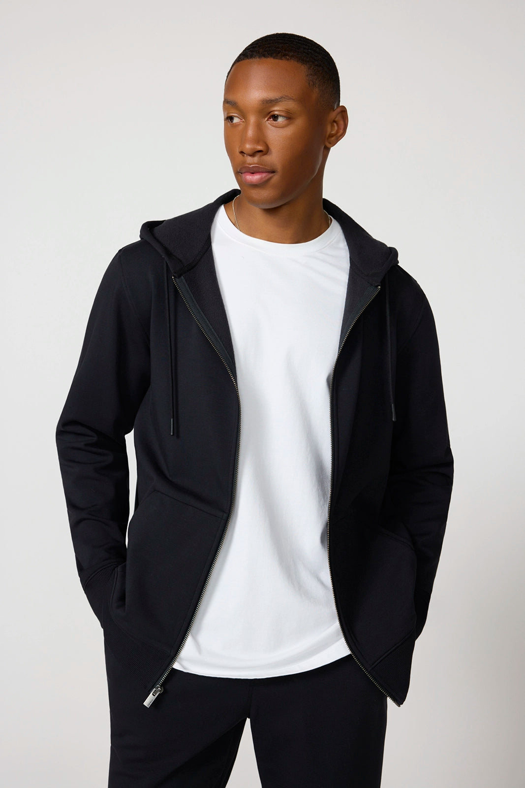 Ultra Soft Fleece Full Zip Hoodie - Black